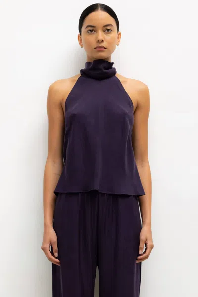 Leset Kim Halter Top In Purple