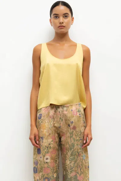 Leset Kim Scoop Tank In Yellow