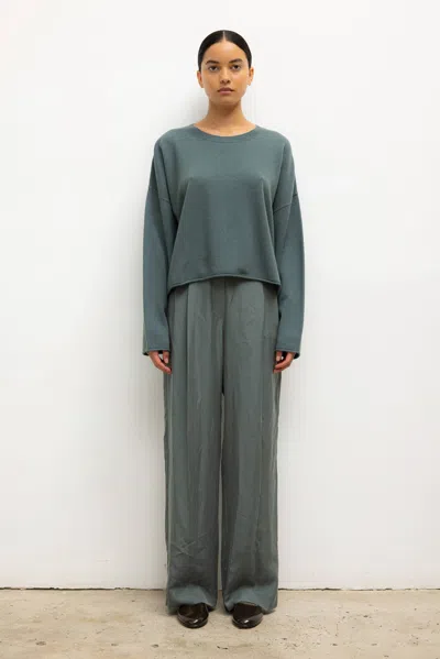 Leset Kim Wide Leg Trouser In Green