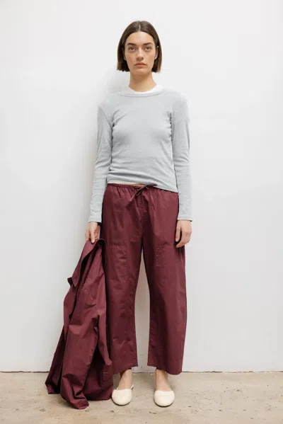 Leset Kyoto Carpenter Pant In Burgundy