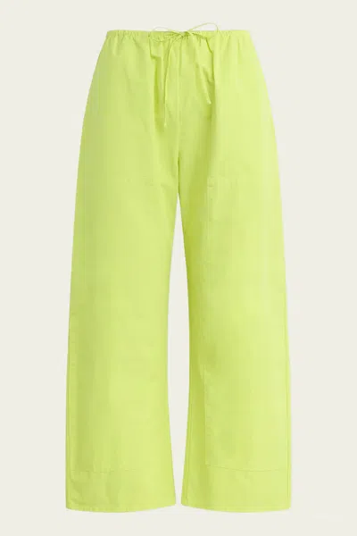 Leset Kyoto Carpenter Pant In Chartreuse In Green