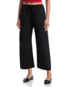 Leset Yoshi Stripe Crop Drawstring Pant In Black