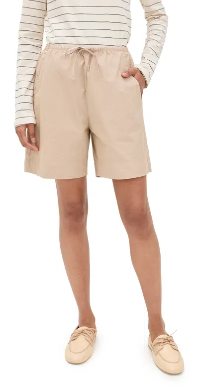 Leset Kyoto Carpenter Shorts Khaki In Brown