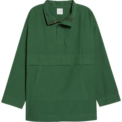 Leset Kyoto Cotton Anorak In Green