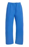 Leset Kyoto Cotton Carpenter Pants In Blue