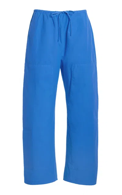 Leset Kyoto Cotton Carpenter Pants In Blue