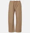 Leset Beige Kyoto Carpenter Trousers In Brown