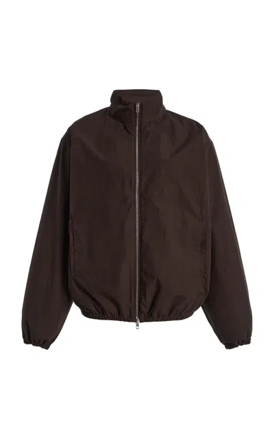Leset Kyoto Cotton Windbreaker Jacket In Brown