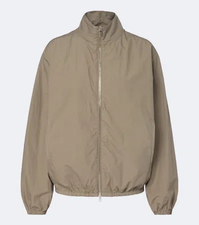 Leset Kyoto Cropped Cotton Jacket In Gray