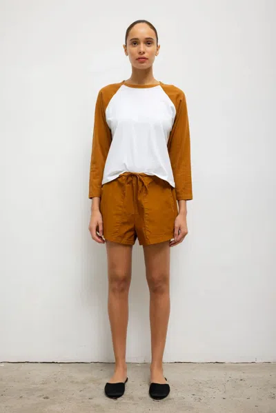 Leset Kyoto Pocket Short In Brown
