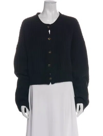 Pre-owned Leset Lambswool Crew Neck Sweater In Black