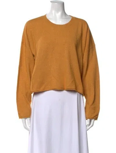 Pre-owned Leset Lambswool Crew Neck Sweater In Yellow