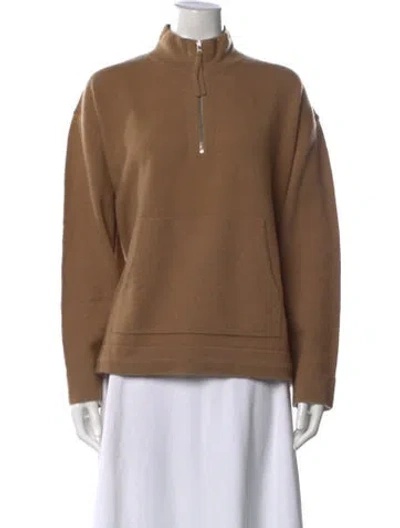 Pre-owned Leset Lambswool Mock Neck Sweater In Neutral