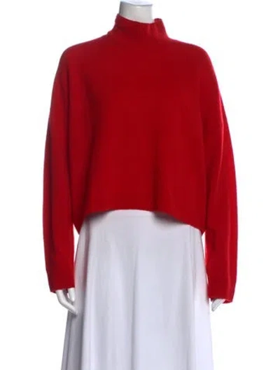 Pre-owned Leset Lambswool Mock Neck Sweater W/ Tags In Red