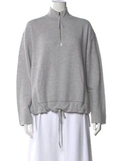 Pre-owned Leset Lambswool Mock Neck Sweatshirt W/ Tags In Neutrals