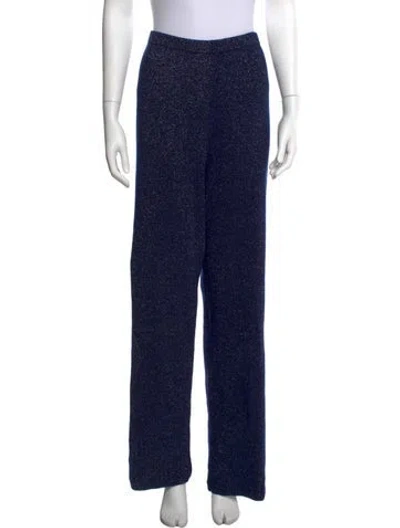 Pre-owned Leset Lambswool Straight Leg Pants In Blue