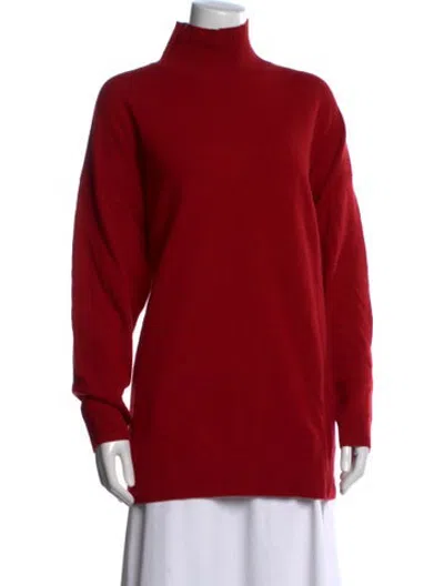Pre-owned Leset Lambswool Turtleneck Sweater In Red