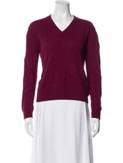Pre-owned Leset Lambswool V-neck Sweater In Pink