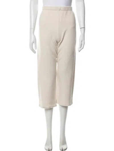 Pre-owned Leset Lambswool Wide Leg Pants In Neutrals