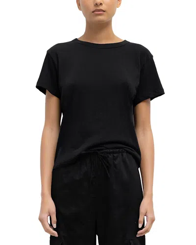 Leset Pointelle Mini Short In Black