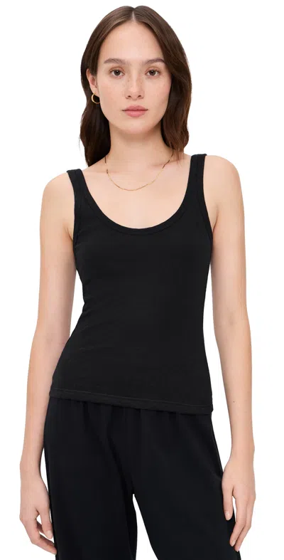 Leset Laura Scoop Neck Tank Black