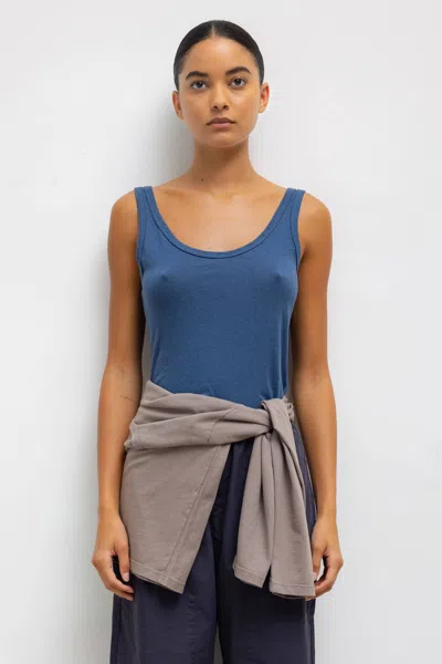 Leset Laura Scoop Neck Tank In Blue