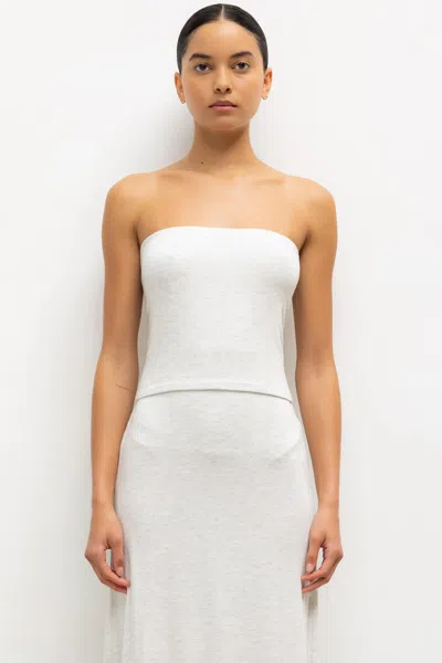 Leset Lauren Bandeau Top In White