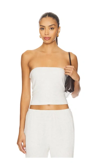Leset Lauren Bandeau Top In Gray