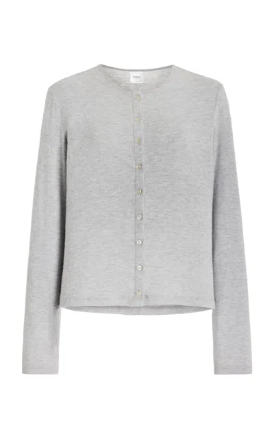 Leset Lauren Cardigan In Grey Melange