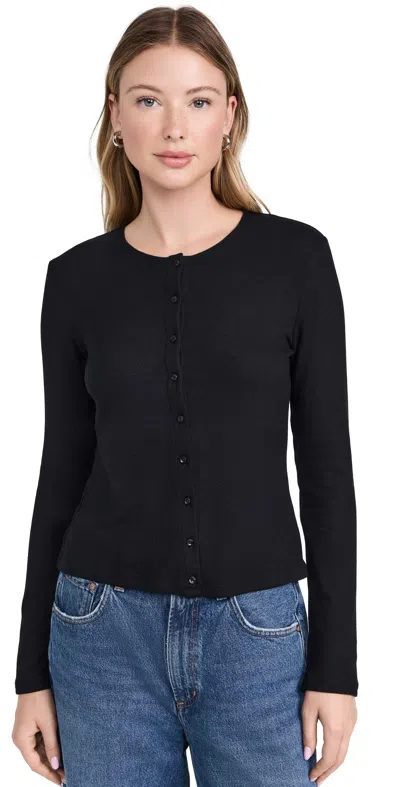 LESET LAUREN CLASSIC CARDIGAN BLACK