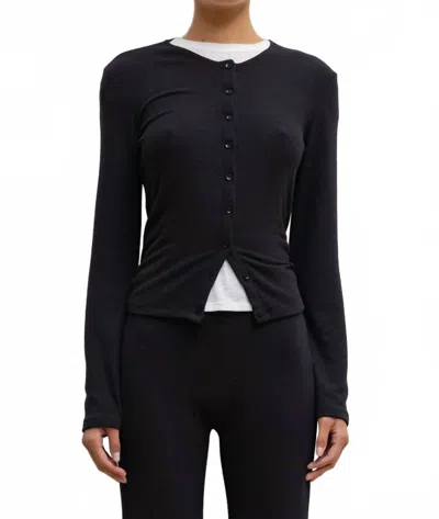 Leset Lauren Classic Cardigan In Black