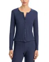 Leset Lauren Crewneck Cardigan Sweater In Blue