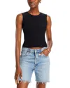 Leset Lauren Sleeveless Crewneck Top In Black