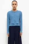 Leset Lauren Crop Cardigan Ii In Blue