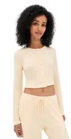 Leset Lauren Crop Cardigan In Vanilla In Neutral