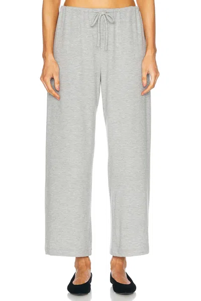 Leset Lauren Crop Drawstring Pant In Grey Melange
