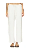 Leset Lauren Crop Drawstring Pant In White
