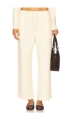 Leset Lauren Crop Drawstring Pant In Neutral
