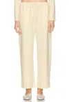 Leset Lauren Crop Drawstring Pant In Neutral