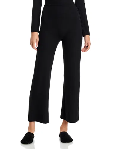 Leset Lauren Crop Flare Pants In Black
