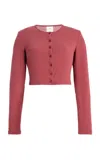 Leset Lauren Cropped Cardigan Ii In Radish