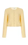 Leset Lauren Cropped Cardigan Ii In Yellow