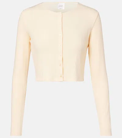 LESET LAUREN CROPPED JERSEY CARDIGAN
