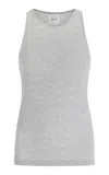 Leset Lauren High Neck Tank Top In Grey