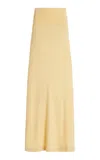 Leset Lauren High-rise Maxi Skirt In Yellow