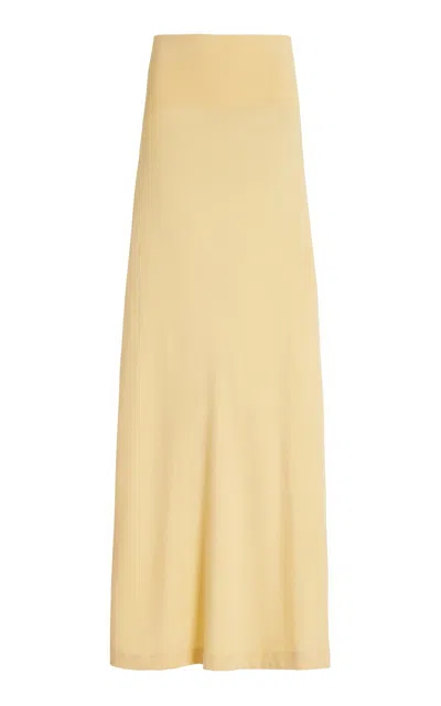 Leset Lauren High-rise Maxi Skirt In Yellow