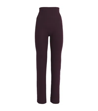 Leset Lauren High-rise Straight Trousers In Purple