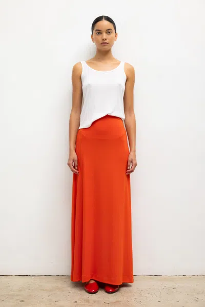 Leset Lauren High Waist Maxi Skirt In Red