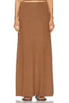 Leset Lauren High Waist Maxi Skirt In Squirrel