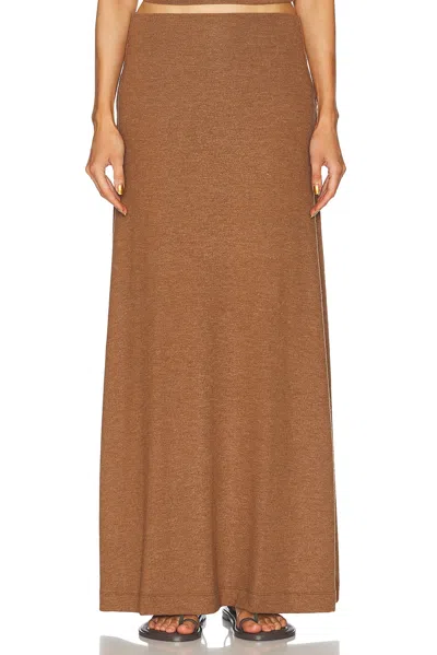 Leset Lauren High Waist Maxi Skirt In Squirrel